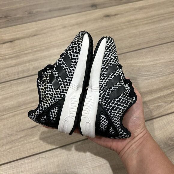 Adidas ZX Flux EL Black Snakeskin Infant Baby 5K Casual Sneaker Shoes S82614 - Picture 8 of 14